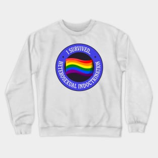 I Survived Heterosexual Indoctrination  - Pride Crewneck Sweatshirt